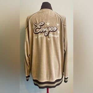 Enyce - Y2K Velour zip up sweater/ track top Size Large